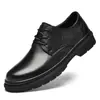Zapatos de Cuero Transpirables para Hombre Derby Británicos que Aumentan la Altura Zapatos de Novio Boda Moda Tendencia Primavera Formal de Negocios Casual