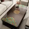 Nuevo mantel de mesa de café transparente estilo chino, lavable, impermeable, a prueba de aceite, protector de escritorio, vidrio suave de PVC, mantel para mesa de café de sala de estar