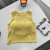Primavera y Verano Chica Caliente Chaleco Pequeño Combinable con Almohadilla en el Pecho Uso Interior Antiluz Uso Exterior Deportivo Base Envolvente Pecho Tubo Top Fino para Mujer