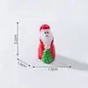 Regalo de producto nuevo transfronterizo: Peluche de Papá Noel, figura linda, accesorios de decoración DIY de escena de nieve, pequeños adornos de Navidad