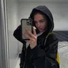Hoodie Novo Outono e Inverno 2025 Moda Zíper com Strass Manga Longa com Capuz Nicho Personalidade Estilo Gótico de Alta Qualidade