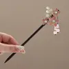 Pasador Imitación Ébano Estilo Antiguo para Mujer, Accesorios Modernos Han Dynasty Cheongsam, Pasador de Madera, Nuevo Pasador con Borla Chinoiserie Super Hada