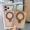 Funda para Teléfono Móvil Adecuada para Iphone18 con Textura Similar a la Piel, Colores Contrastantes y Soporte, Funda Protectora Magnética Anti-Caída 17Promax 18Pro