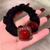 Estilo Francês Alto Padrão Sensação Alto Valor Cordão com Cabeça de Pérola Feminino Ins Versátil Elástico Alto Anel de Cabelo Retrô Elegante