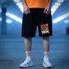 Calças Casuais Estilo Hong Kong INS Trendy Street Hip-Hop Esportivas Shorts Respiráveis Estilo Faculdade Calças de Praia Calças Largas