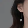 Cierre de Seguridad Hueco Diseño de Alambre para Oreja Ruyi Pendientes Retro Tendencia Nacional Largo Gota de Agua Borla Nube Auspiciosa Cadena para Oreja Estilo Nuevo