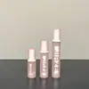 Botella de spray de polvo translúcida de vacío de pequeña capacidad de 5 ml, 10 ml, 15 ml, AS esmerilado, tamaño de viaje portátil, muestra de cuidado de la piel