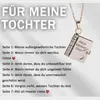 Collar de Acero de Titanio, Popular en Europa y América, Collar con Forma de Libro de Carta de Amor Grabada, Collar con Forma de Sobre de Carta de Amor Abrible, Cadena para Clavícula