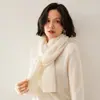 Bufanda Nueva de Cachemira Pura para Otoño e Invierno para Hombres y Mujeres, Chal Grande de Cachemira con Corte de Hoja, Bufanda Larga Cálida