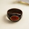 Pulseira oval de acrílico com cor degradê retrô europeia e americana, pulseira de declaração vintage personalizada transfronteiriça, joias de moda exageradas para mulheres