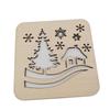 Manualidades Creativo Colgante de Árbol de Navidad de Madera Decoración Regalo Accesorios Colgante de Navidad Grabado Corte Virutas de Madera