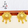 Tienda de oro mismo estilo oro arena Vietnam Ruyi Campana Candado Fu colgante cobre chapado en oro Candado Fu colgante candado de larga vida accesorios para bricolaje