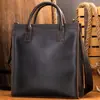 Bolsa Transversal Couro Crazy Horse Transfronteiriça Bolsa Masculina Bolsa Transversal de Ombro Bolsa Tote Couro Genuíno Bolsa de Ombro Vintage Menbag
