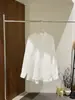 [Kai Pu] Treze Linhas Outono Estilo Coreano Cor Sólida Estilo Namorado Algodão Puro Camada Dupla Trabalho Pesado Ombro Caído Silhueta Camisa CSA2205