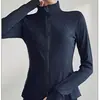Chaqueta Deportiva de Otoño para Mujer Cuello Alto Cremallera Adelgazante Ropa de Yoga Correr Ciclismo Ropa de Fitness Top de Entrenamiento Profesional