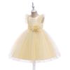 Vestido infantil de Amazon, estilo europeo y americano, de princesa, con volantes, grande, con flores y malla, para fiesta de cumpleaños.