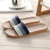 Pantuflas Universales de Lino para Cuatro Estaciones para Mujer, Pantuflas Silenciosas Ligeras para el Hogar con Suelas Gruesas Suaves, Pantuflas de Madera para Parejas al por Mayor