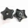 Fabricante de origen m6m8 gris negro estrella de cinco puntas tuerca de mano tuerca de pomo de cabeza de plástico pasante
