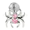 Aretes de Araña de Aleación de Titanio F136 con Circonita, Labret de Titanio G23, Aretes para Cartílago de Oreja, Joyería para Piercings