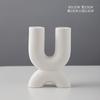 Candelabro de Pie Europeo de Doble Cabeza de Cerámica para el Hogar Adornos para Candelabro Decoración de Hotel Mesa Velas Artesanías Creativas Hecho a Mano