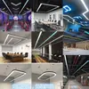 Luz de Tira Embutida Larga 100X50 LED Linear para Teto de Escritório Academia Design Comercial Contínuo Luminária Pendente