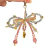 Cadena para Teléfono Móvil con Lazo de Perlas Super Hada Dulce Colorido Moda Femenina Lujo Accesible Colgante Corazón Girly Colgante Lindo Versátil