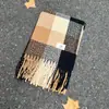Cachecol Xadrez Vermelho de Natal para Mulheres no Outono e Inverno Estilo Coreano Imitação de Caxemira Luxo Acessível Alta Qualidade Cachecol Xale Quente