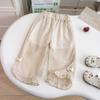 Pantalones Anti-Mosquitos para Niñas Verano 2026 Estilo Nuevo Casual para Bebé al Aire Libre Pantalones Delgados para Niños de Nueve Puntos Rectos Verano