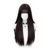 Peruca para Meninas, Cobertura Total da Cabeça, Cabelo Longo, Rejuvenescedora, Estilo Primeiro Amor, Longa Lisa Preta, Coroa Alta, Penteado de Cabelo Completo, Conjunto de Peruca de Cabelo Realista