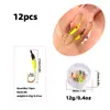 Luya 4-Cores Anzol com Cabeça de Chumbo Fino Anzol para Pesca de Raízes 0,4g Micro Anzol Colorido para Pesca no Gelo Isca Macia para Peixe Anzol Luya