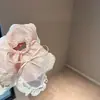 Pañuelo Cuadrado de Encaje Dulce Estilo Girly para el Cabello, Cuerda para el Cabello con Lazo Elegante, Suave Accesorio para el Cabello, Cuerda para el Cabello Bordada con Encaje