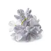 Manualidad de hortensia con borde quemado simulado Flor artificial DIY Materiales hechos a mano Piezas para accesorios del cabello Venta al por mayor Decoración de boda