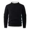 Nueva Colección Otoño/Invierno 2026: Suéter de Punto de Cuello Redondo de Dos Piezas de Estilo Moderno, Suéter Casual Versátil, Capa Base para Hombre