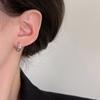 Anillo de oreja con forma de círculo hueco, elegante y sencillo, para mujer, moderno, estilo frío, combinable con todo, para hombre.