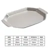Bandeja Retrô de Aço Inoxidável 304, Prato Octogonal para Churrasco, Prato para Peixe Grelhado, Prato para Fondue, Prato Octogonal, Bandeja, Prato para Espetinhos
