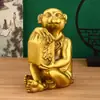 Sello de la Suerte de Latón, Adorno de Mono Dorado, Doce Signos del Zodíaco, Mono de Cobre con Caracteres de Bendición, Entrada del Hogar, Regalo de Apertura de Oficina, Venta al por Mayor