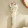 Estante de Almacenamiento de Pared para Cepillo de Dientes de Oso de Dibujos Animados Sin Taladrar Estante de Almacenamiento de Cepillo de Dientes para Baño Inodoro Estante de Pared para Cepillo de Dientes