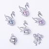 Accesorios de joyería de aleación de mariposa accesorios de cisne de diamante colgante diy materiales de decoración para ropa bolsa joyería hechos a mano