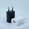 Certificado CE Estándar Europeo 5V1A Cargador de Teléfono Móvil Adaptador de Corriente USB Auriculares Bluetooth Ventilador Pequeño Cabezal de Carga 5W
