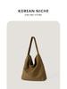 Bolso de mano a rayas de gran capacidad, estilo coreano, diseño de nicho, nuevo bolso bandolera de lona combinable para mujer (2024)