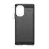 Funda Protectora de Silicona Anti-Caídas TPU con Acabado de Fibra de Carbono Cepillada para Redmi Note 12 Turbo 5G/Poco F5