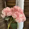 5 buquês de hortênsias simuladas, flores simuladas para casamento, cenário de casamento, arranjo de flores de parede, hortênsias, flores de seda decorativas