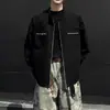Chaqueta de solapa de retazos deconstruida de marca moderna estilo americano para hombres y mujeres, abrigo casual versátil de corte holgado vintage para el trabajo