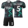25 Uniforme de Futebol Infantil Edição Especial Padrão Dragão Real Madrid Nº 9 Mbappe 7 Winny 8 Wade Jullier Conjunto de Camisa
