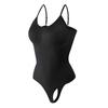 Comércio Exterior Tamanho Grande Body Modelador Sem Costura com Suspensório Íntimos Femininos Fio Dental Abertura no Peito Aperto Forte Controle de Barriga