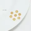 Tapas Florales Chapadas en Oro de 14K y 18K para Pulseras, Collares, Espaciadores de Cuentas y Accesorios de Joyería Hechos a Mano DIY