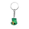 Centenas de St. Pingentes de Chaveiro Dia de São Patrício, Decorações de Chaveiro Chapéu Verde DIY de Borracha Macia em PVC, Itens de Presente