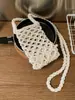 Bolsa de Teléfono Móvil Tejida Transfronteriza, Bolso de Hombro Cruzado Individual, Mini Bolso Multiusos, Bolso Casual con Textura, Bolso de Viaje de Lana
