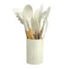 Utensílios de Cozinha de Silicone Conjunto de 12 Peças Espátula de Silicone Antiaderente Espátula de Silicone de Grau Alimentício Doméstica Colher de Sopa Conjunto de Ferramentas de Cozinha
