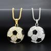 Moda Guasón Alto Sentido Creativo Diamante Fútbol Aleación Collar Caliente Hip Hop Hiphop Moda Joyería Accesorios